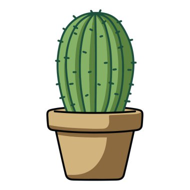 Çeşitli tasarım ve ürün ihtiyaçları için kullanılabilen kaktüs çizimleri