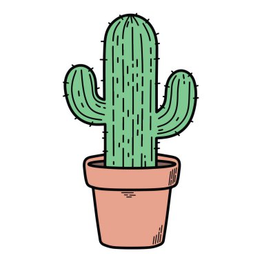 Çeşitli tasarım ve ürün ihtiyaçları için kullanılabilen kaktüs çizimleri