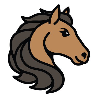 Çeşitli tasarım ve ürün ihtiyaçları için kullanılabilecek at kafası çizimleri