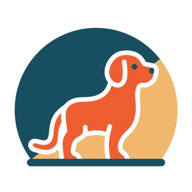 Çeşitli tasarım ve ürün ihtiyaçları için kullanılabilecek basit köpek logosu çizimleri