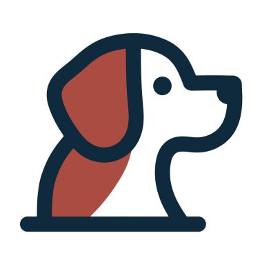 Çeşitli tasarım ve ürün ihtiyaçları için kullanılabilecek basit köpek logosu çizimleri