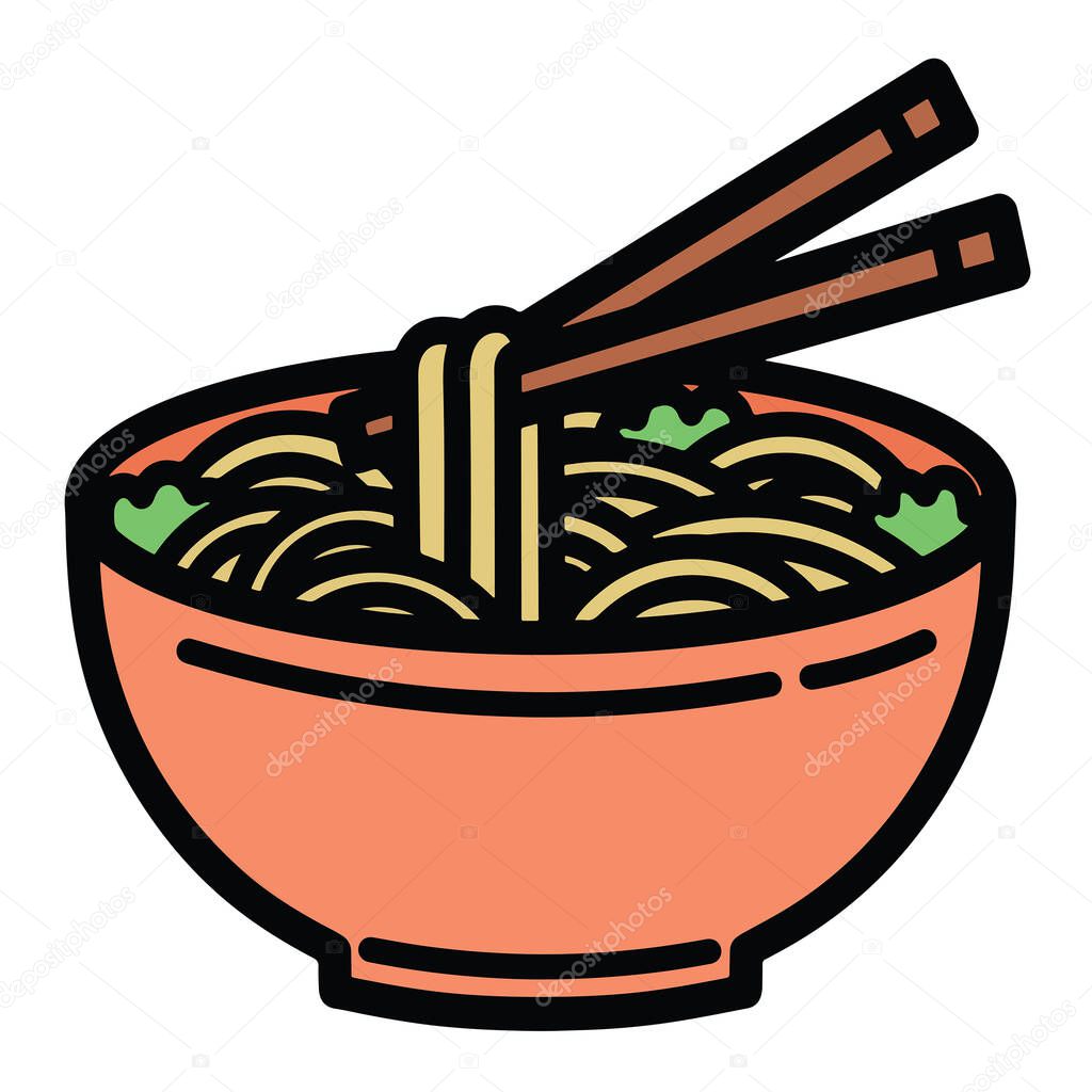 Ramen noodle illustrations that can be used for various design or product needs