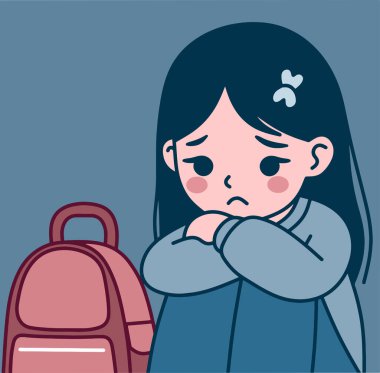 Çeşitli tasarım ve ürün ihtiyaçları için kullanılabilecek üzgün ve depresif insanlar çizimleri