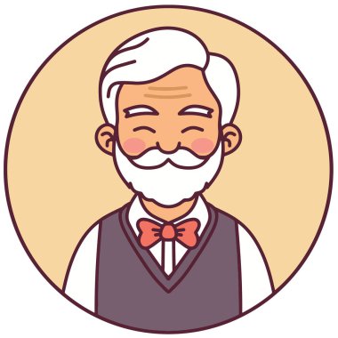 Yaşlılar çeşitli tasarım ve ürün ihtiyaçları için kullanılabilecek karikatür çizimleri yaparlar