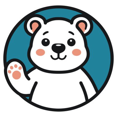 Çeşitli tasarım ve ürün ihtiyaçları için kullanılabilecek beyaz ayı çizimleri