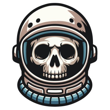 Astronot kafatası el çizimi vektör çizimleri çeşitli tasarım ve ürün ihtiyaçları için kullanılabilir