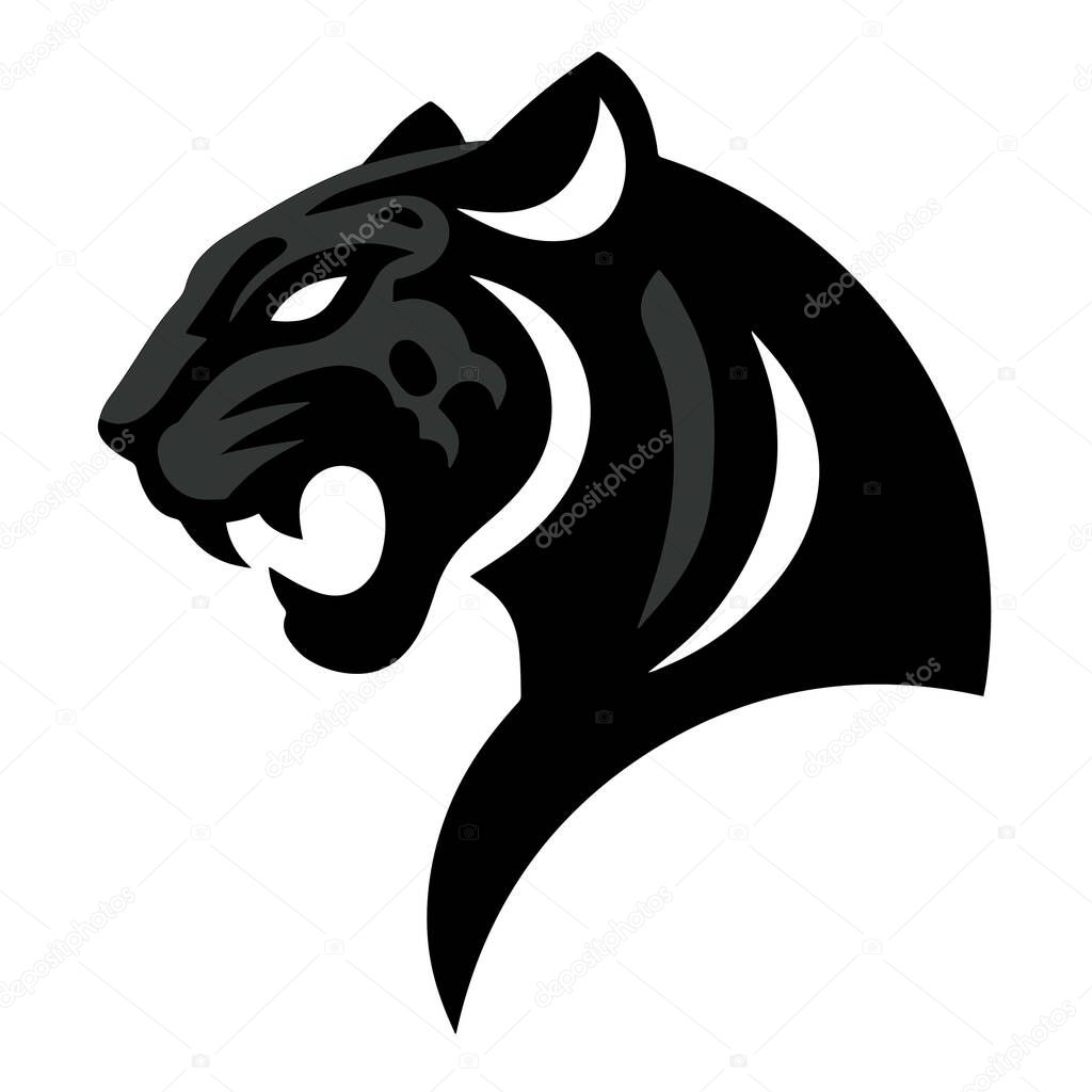 Black Jaguar Silhouette Logo Illustration that can be used for various design or product needs