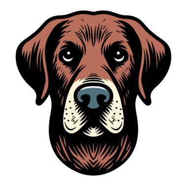 Sevimli Köpek Başı Tasarım Çizimi