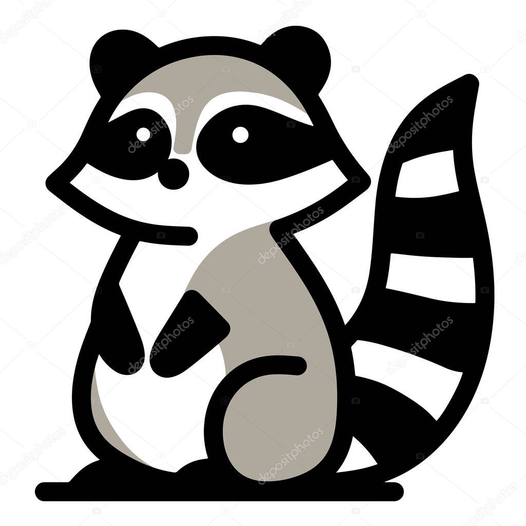 Cute Racoon Cartoon Logo Design that can be used for various design or product needs