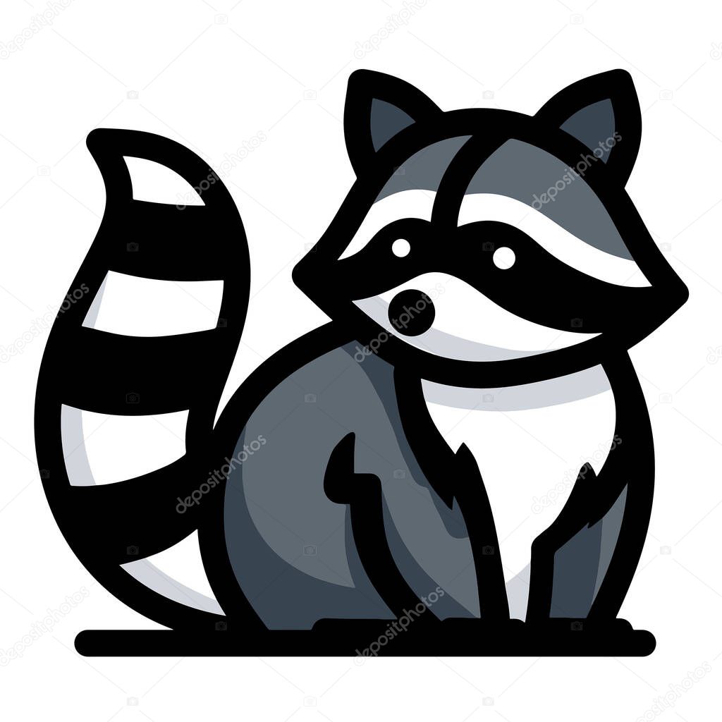 Cute Racoon Cartoon Logo Design that can be used for various design or product needs