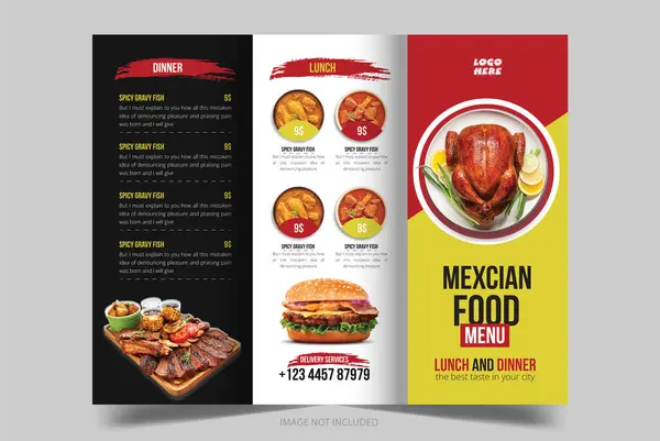 Lezzetli Meksika yemekleri ve menü tasarımı