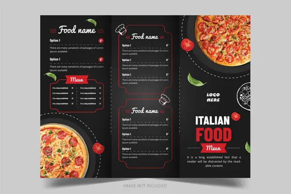 Modern pizza ve fast-food şablon tasarımı