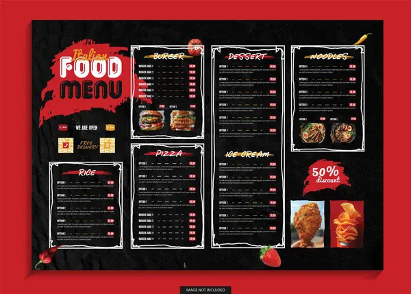 restoran menü şablonu tasarımı 