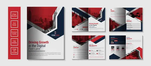 Creative Business 8 Pages Company profil şablon tasarımı broşürü