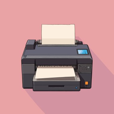 ofis yazıcısı vektör düz illüstrasyon