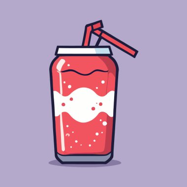 Çubuklu şehriye ve çizgi film çizim vektör simgesi çıkartması.