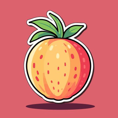 Çubuklu şehriye ve çizgi film çizim vektör simgesi çıkartması.