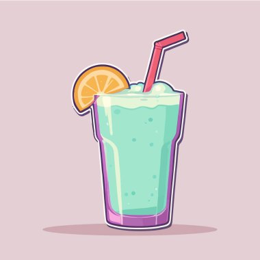 soda ve dondurma vektör illüstrasyon tasarımı