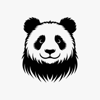panda simgesi vektör illüstrasyonu