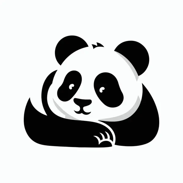 Şirin panda simgesinin vektör çizimi