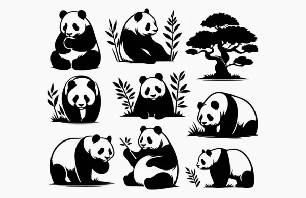 panda vektör kümesi