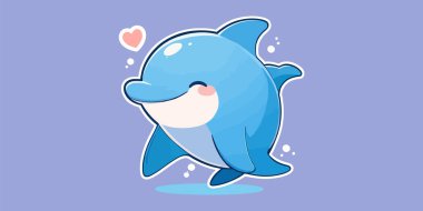 şirin balina hayvan karakteri çizgi film vektör çizimi.