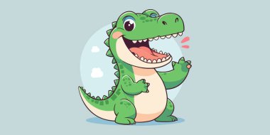 Mutlu timsah çizgi film çizimleri