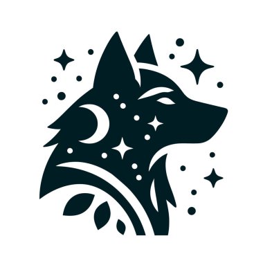 Bir kurt başının vektör çizimi.