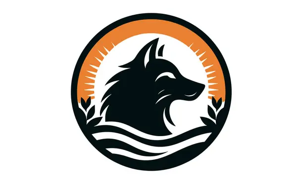 Kurt logosu vektör şablonu tasarımı