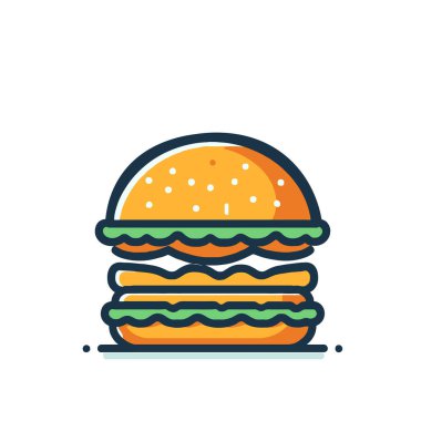 Hamburger vektör logo tasarım elementi