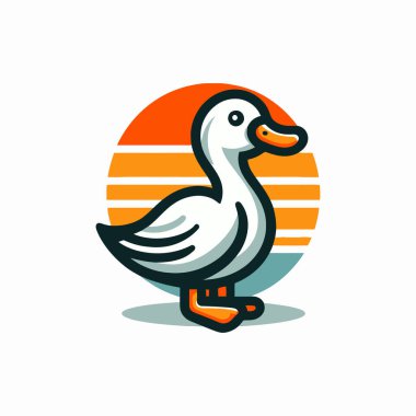 ördek vektör düz simgesi