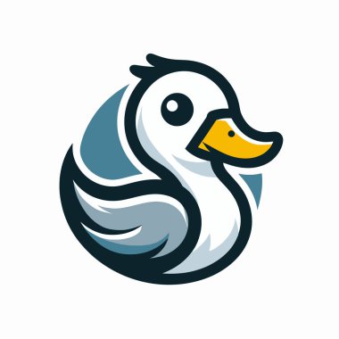 Beyaz arka planda ördek vektör çizimi. Birinci kalite semboller. kavram ve grafik tasarımı için vektör çizgisi düz simgesi.