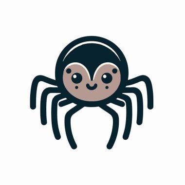 Örümcek çizgi film simgesi izole edildi