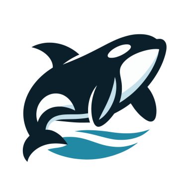 Köpekbalığı logosu şablonu. Vektör logosu illüstrasyonu.