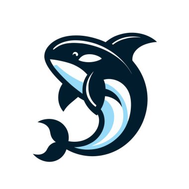 balina logo vektör şablonu tasarım çizimi