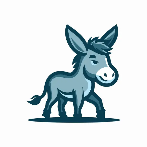 şeffaf bir arkaplanda eşşek vektör çizimi. Birinci kalite semboller. vuruş simgesi, konsept ve grafik tasarımı.