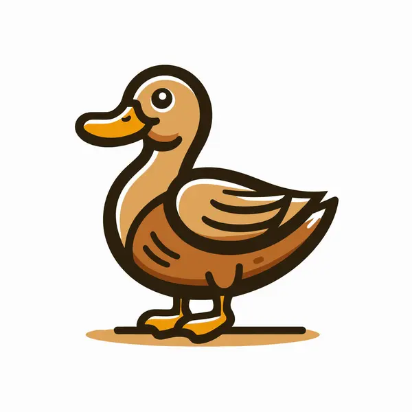 ördek vektör renk çizgisi simgesi