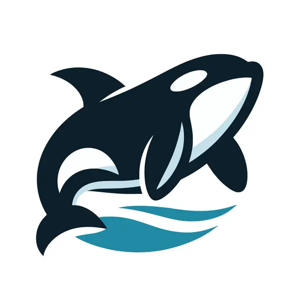 Köpekbalığı logosu şablonu. Vektör logosu illüstrasyonu.