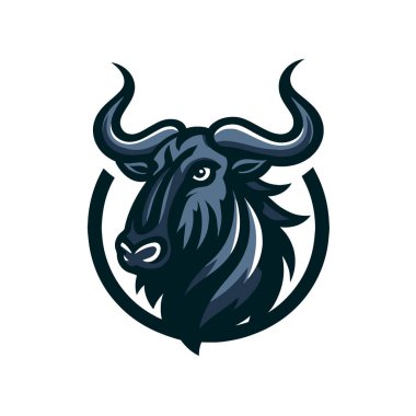 Boğa logosu tasarımı. vektör illüstrasyonu.
