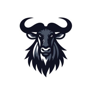 bizon başı logo vektör şablonu