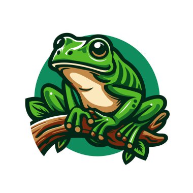 Kurdele yapıştırma vektörlü kurbağa