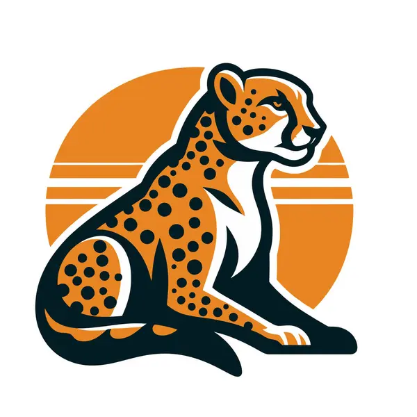 Büyük turuncu renkli bir çita kafası.