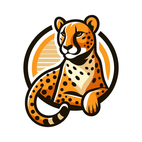 Çita hayvan maskotu logosu tasarımı