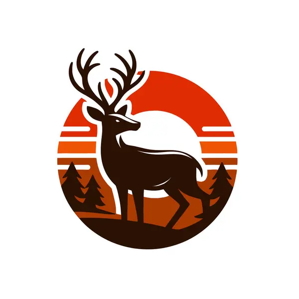 Geyik logosu vektör resmetme tasarımı