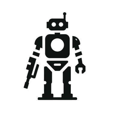 Geleceğin işaretine sahip robot..