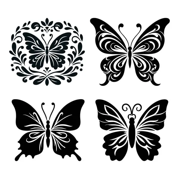 vektör kelebeği beyaz arkaplanda izole edildi.