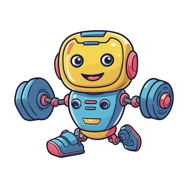 Büyük sarı gözleri olan küçük şirin bir dambıl. beyaz arkaplanda izole edilmiş çizgi film vektör illüstrasyonu.