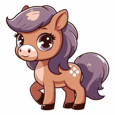 Güzel midilli başı, vektör, illüstrasyon, beyaz arka planda izole edilmiş.