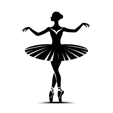 Siluet balerin etekli.