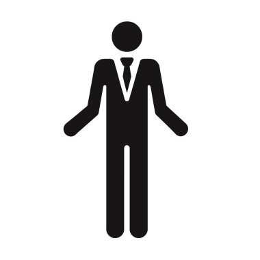 İş adamı ikonu. Erkek sembolü. düz dizayn. vektör grafiği